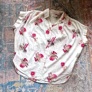 Madewell Boxy Floral Top Size Small